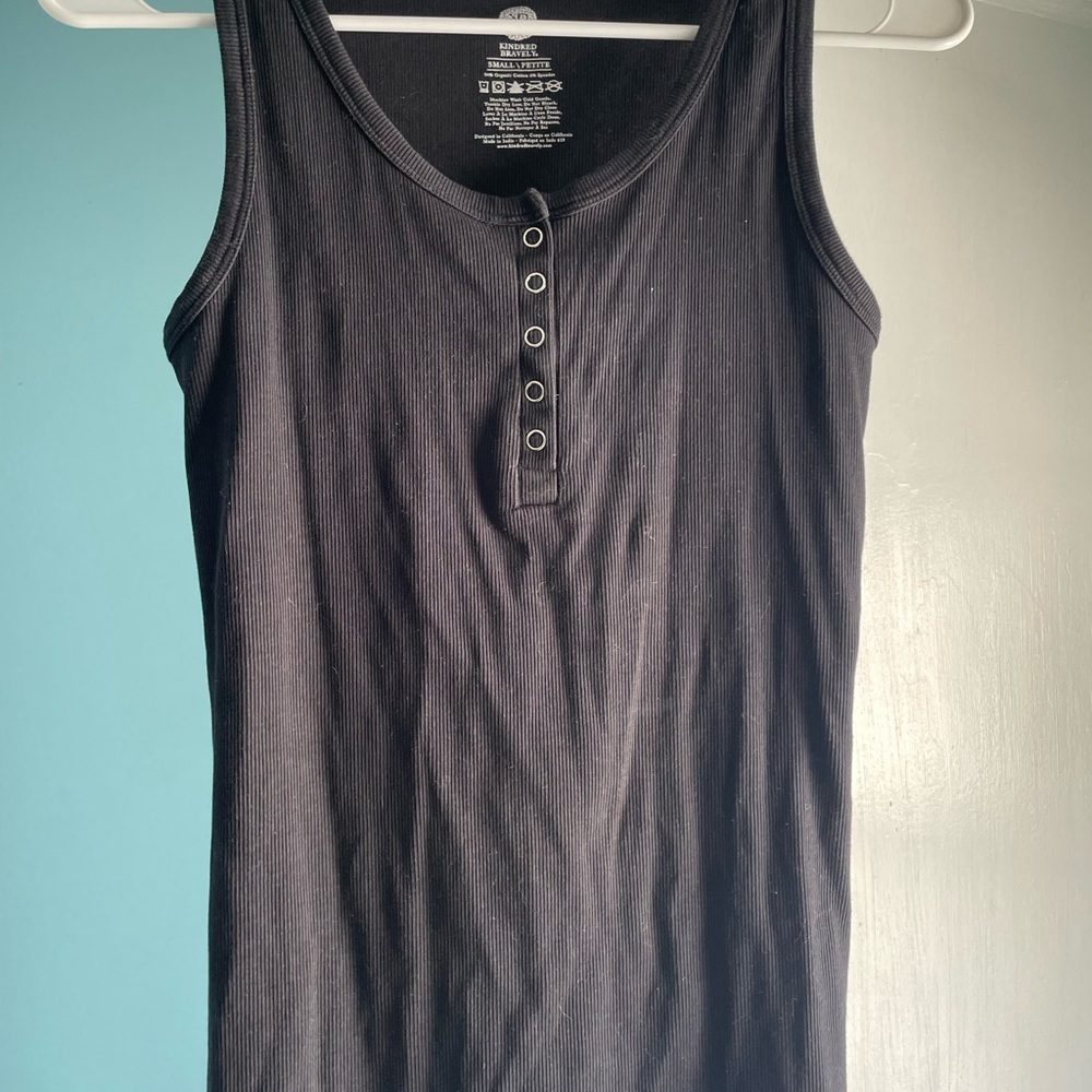 Kindred Bravely Black Ribbed Breastfeeding Henley